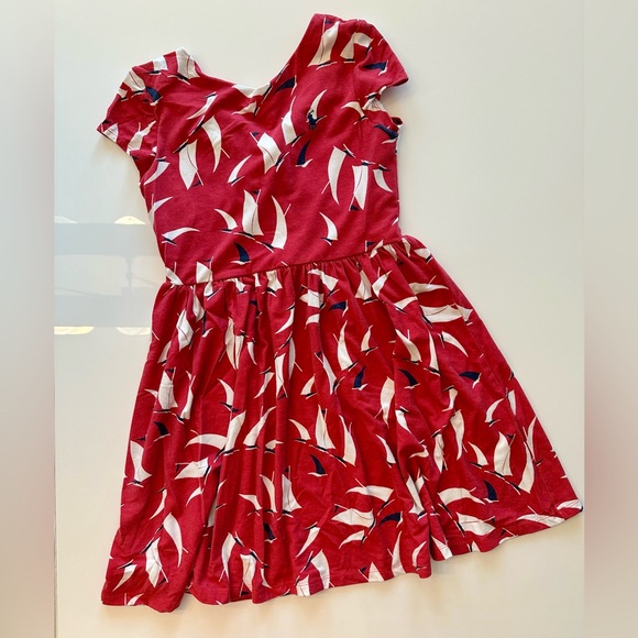 Polo Ralph Lauren sailboat dress with twisted keyhole back. Size M (8-10), red. - Picture 1 of 7